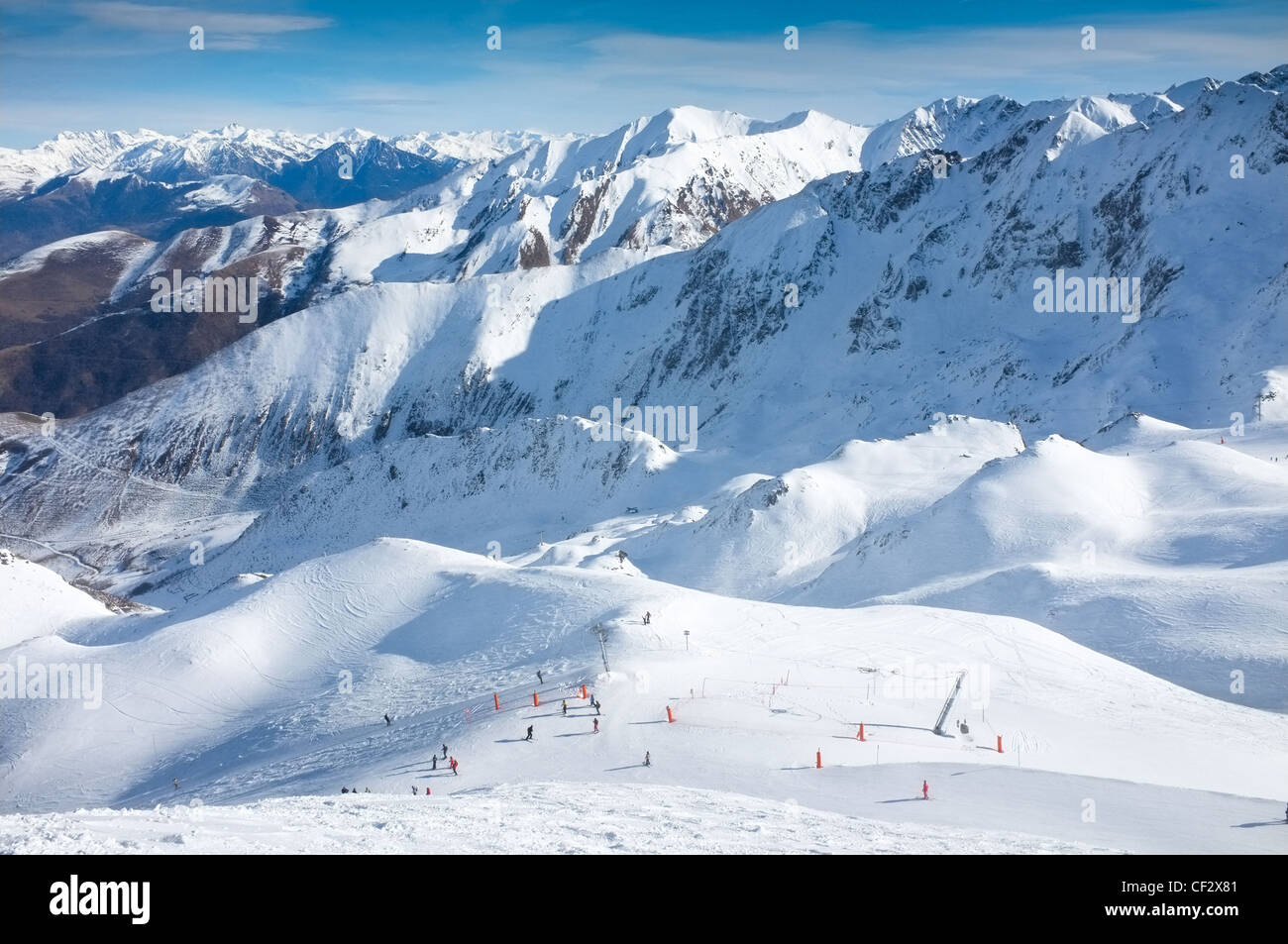 Peyragudes ski resort, Midi-Pirenei, Francia. Foto Stock