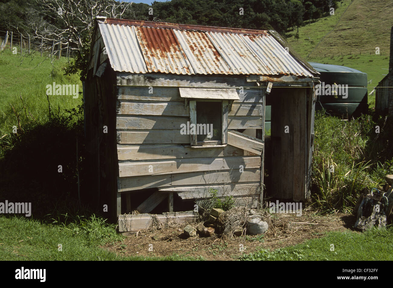 Nuova Zelanda Isola di Waiheke farm dépendance Foto Stock