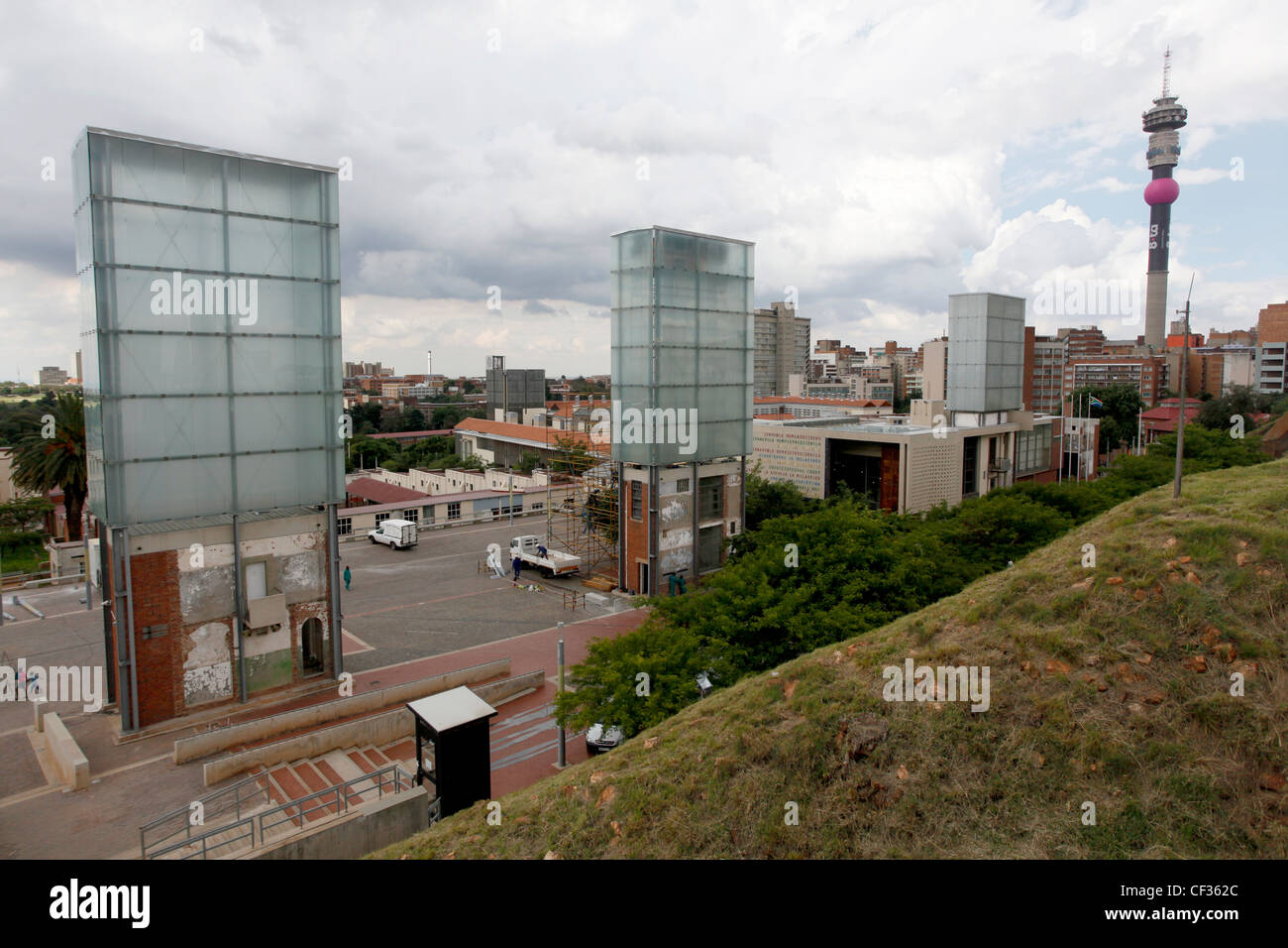 Constitution Hill e la corte nel CBD di Johannesburg, Sud Africa. Foto Stock