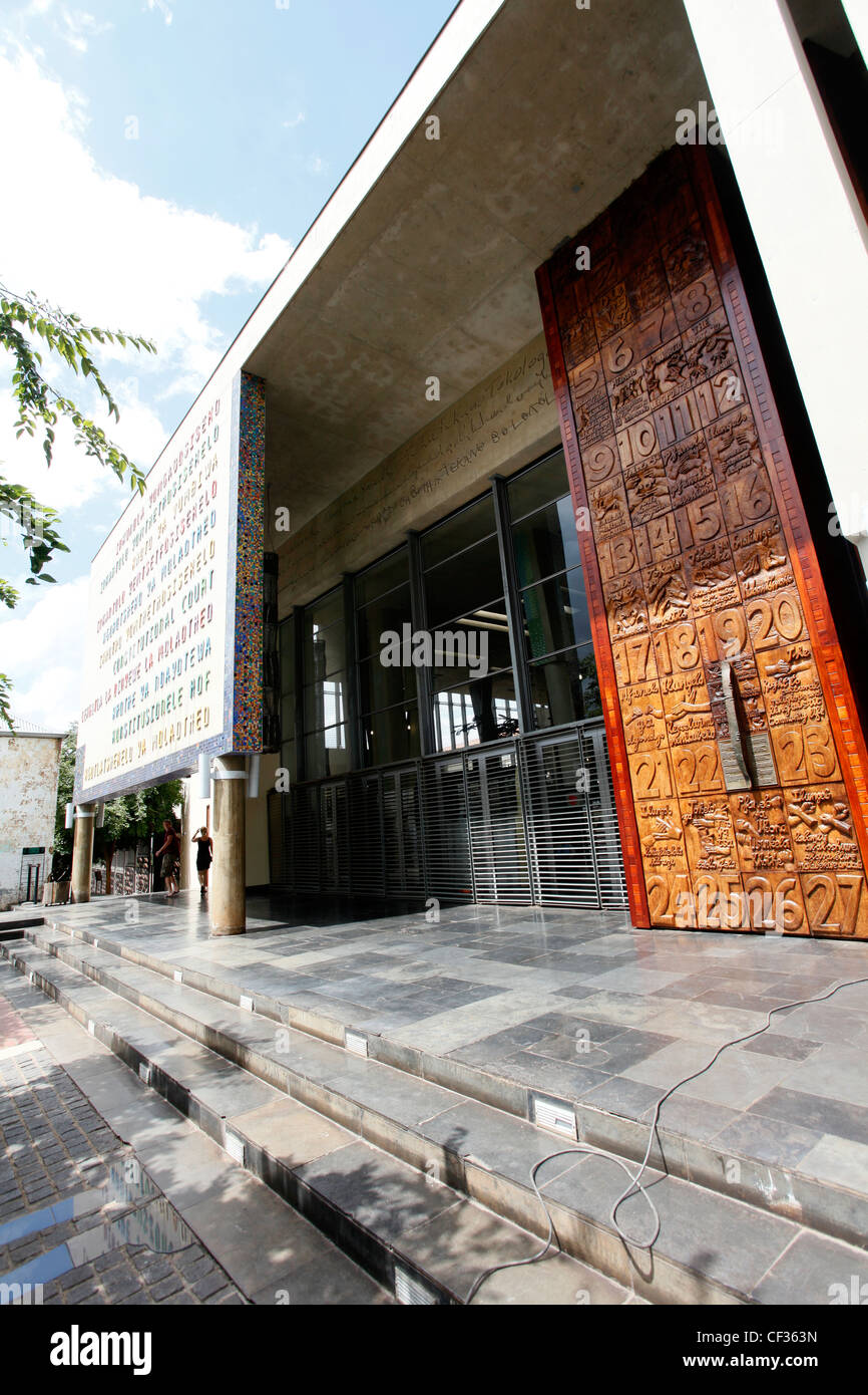 L'ingresso alla corte costituzionale di Johannesburg del CBD. Foto Stock
