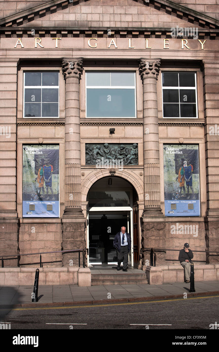 La facciata del XIX secolo Aberdeen Galleria d'arte. Foto Stock