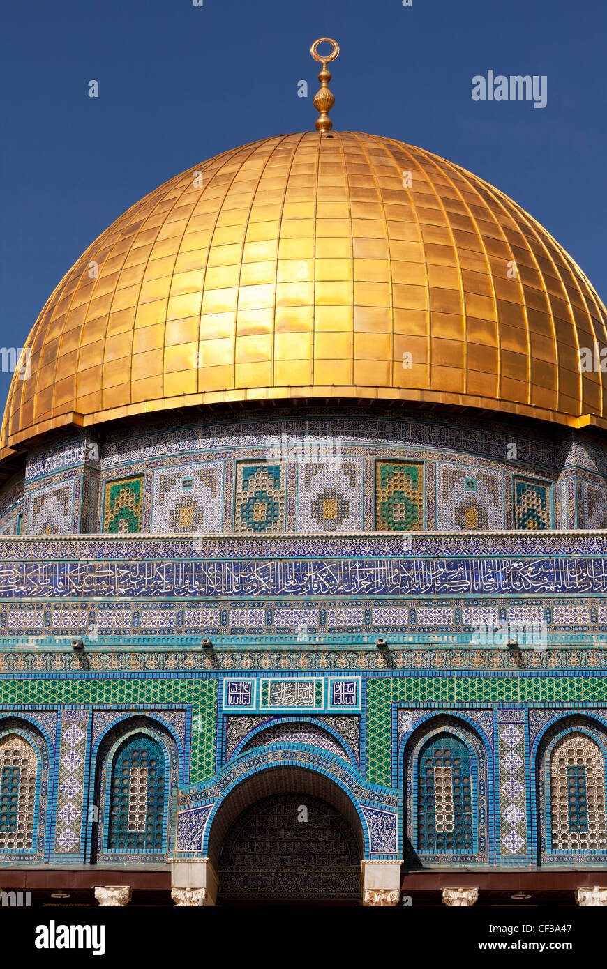 Israele, Gerusalemme,Cupola della roccia sul Monte del Tempio Foto Stock