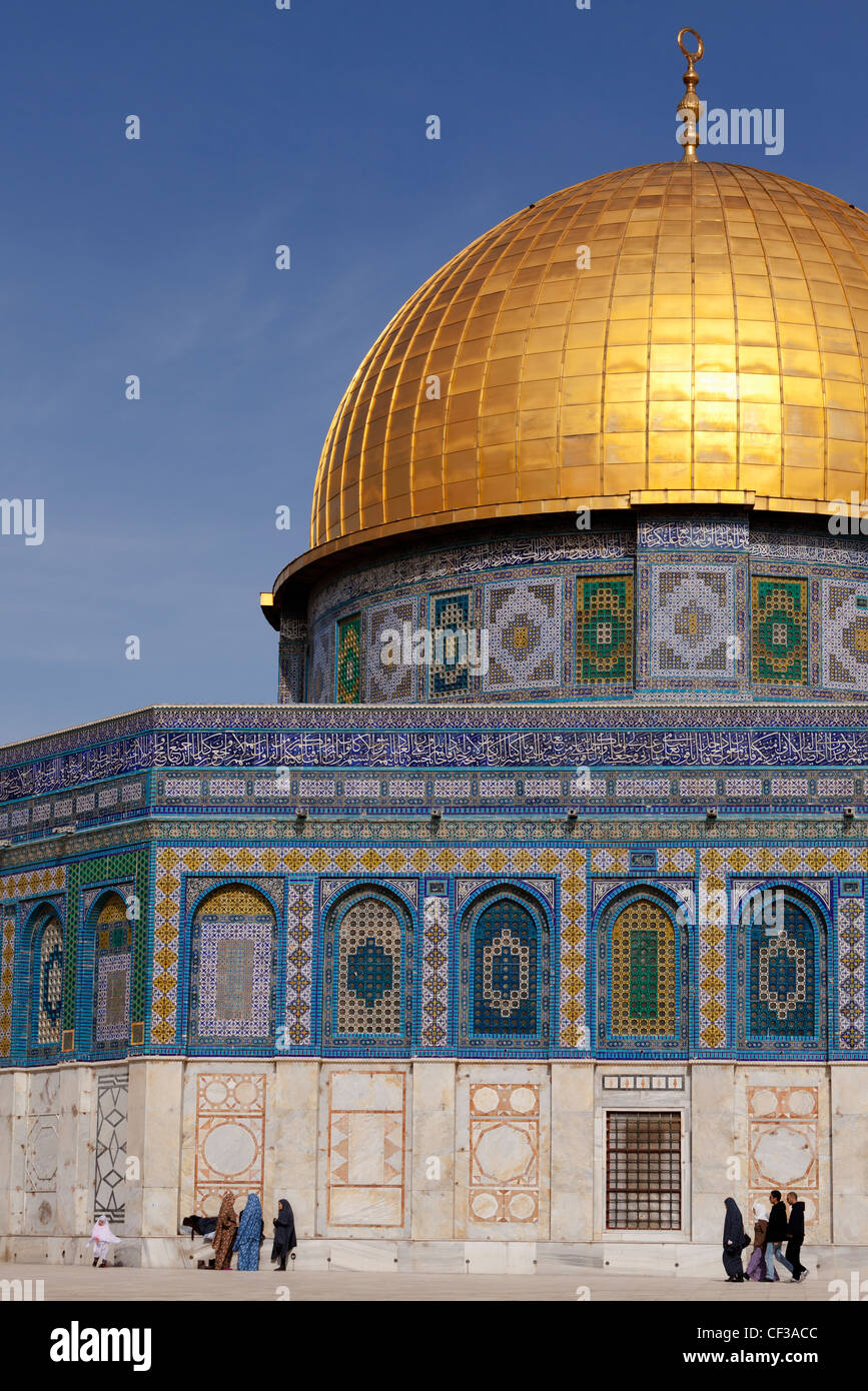 Israele, Gerusalemme, la cupola della moschea di roccia Foto Stock