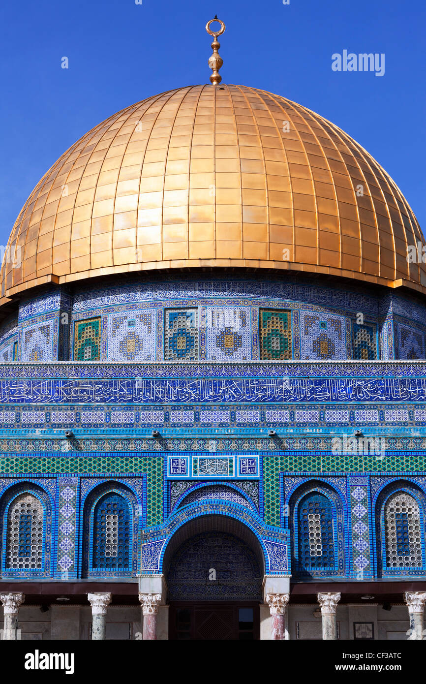 Israele, Gerusalemme, la cupola della moschea di roccia Foto Stock