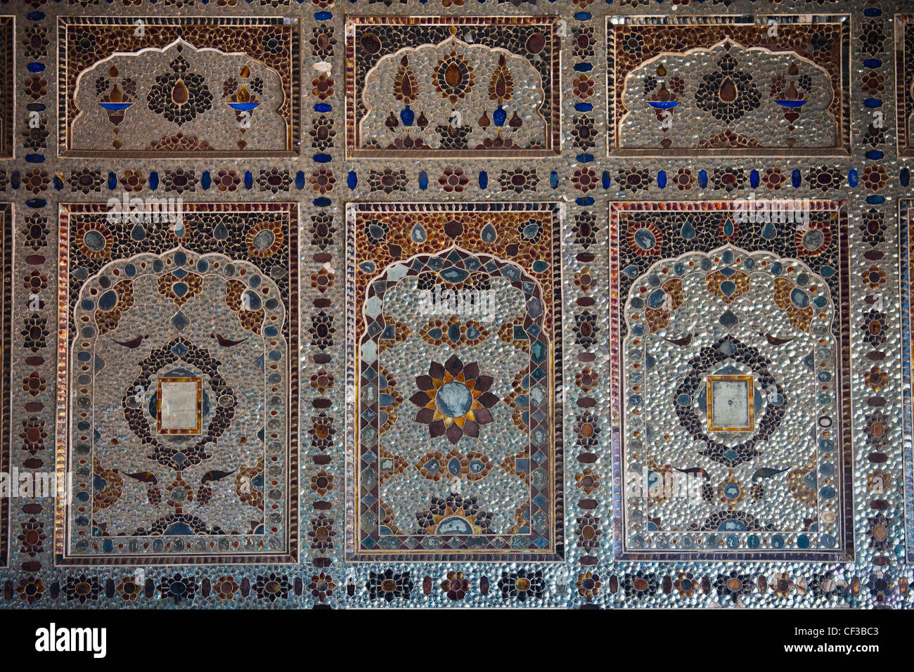 Sheesh Mahal o Palazzo degli specchi, Lahore Fort, Lahore, Pakistan Foto Stock
