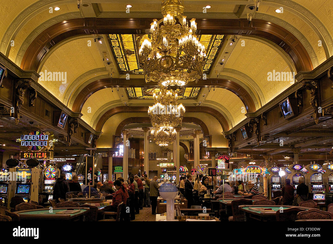 Main Street Station casino in Downtown Las Vegas Foto Stock