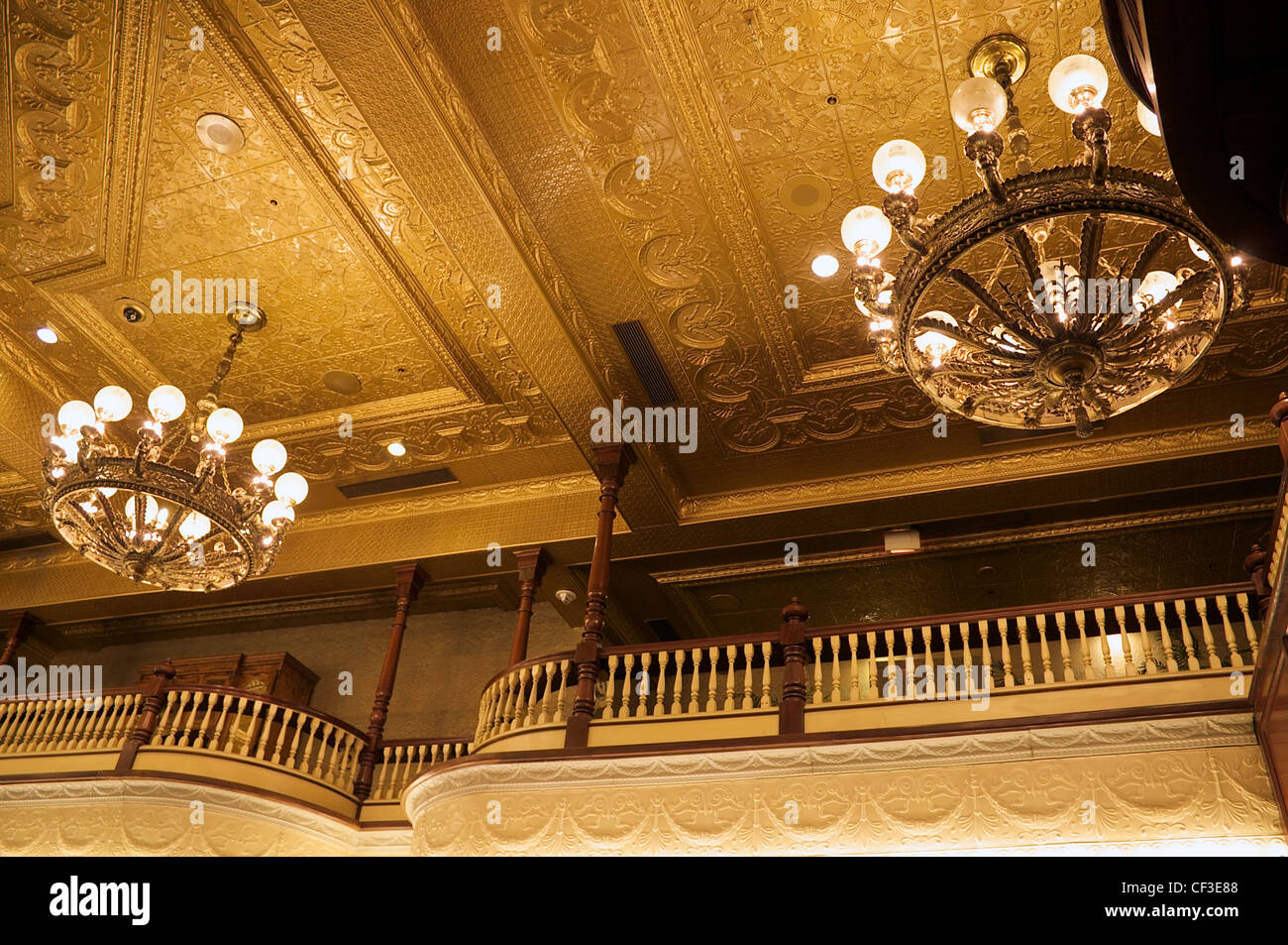 Soffitto a Main Street Station casino in Downtown Las Vegas Foto Stock