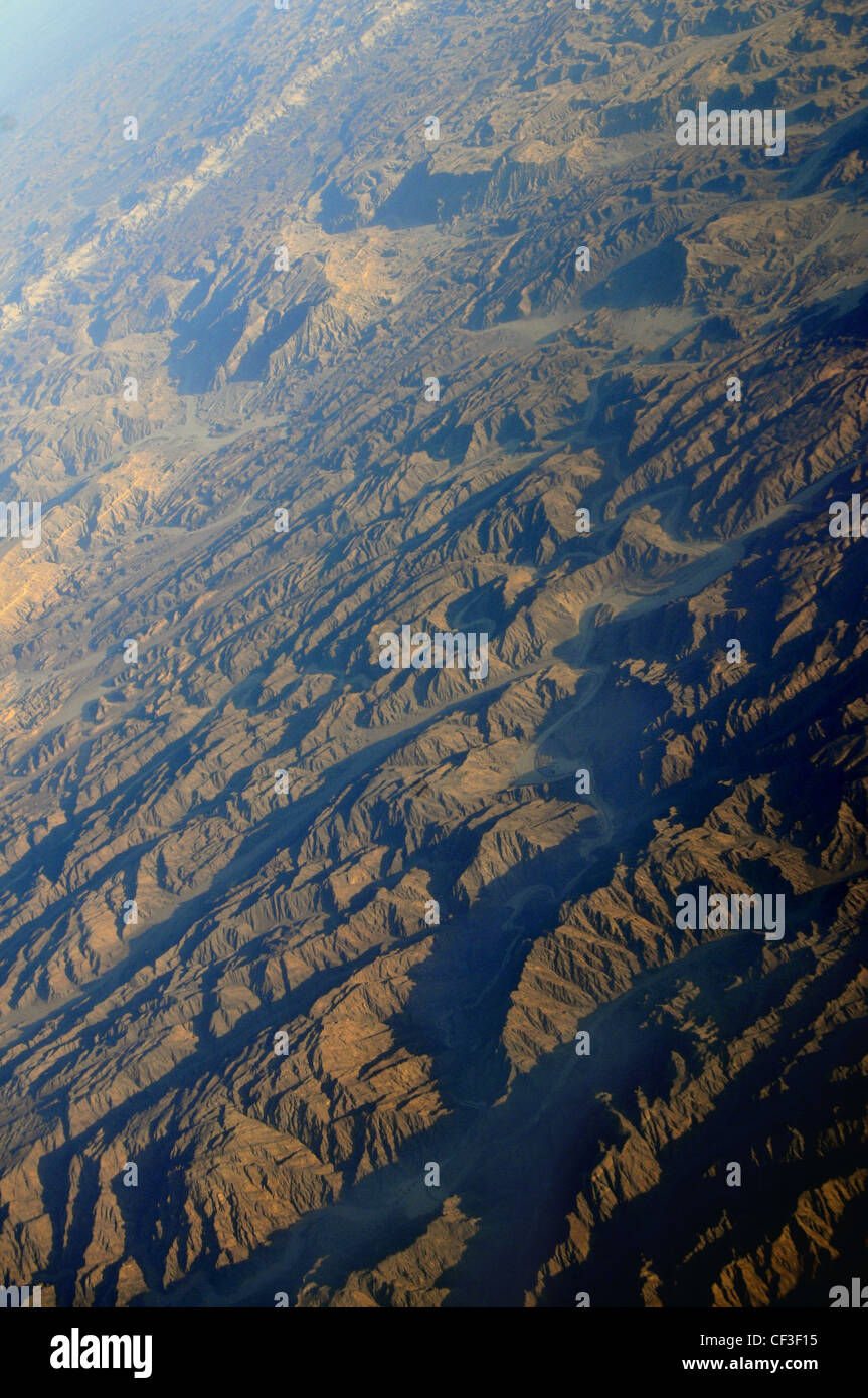 Il deserto del Sinai, vista aerea, Foto Stock