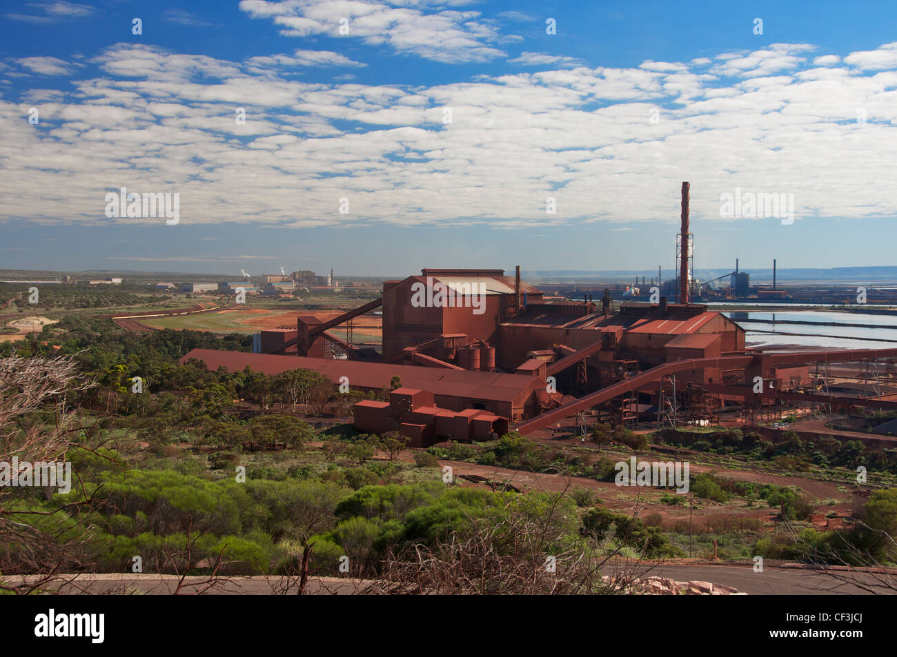 Ferro e acciaio opere su Spencer Gulf a Whyalla Sud Australia Foto Stock