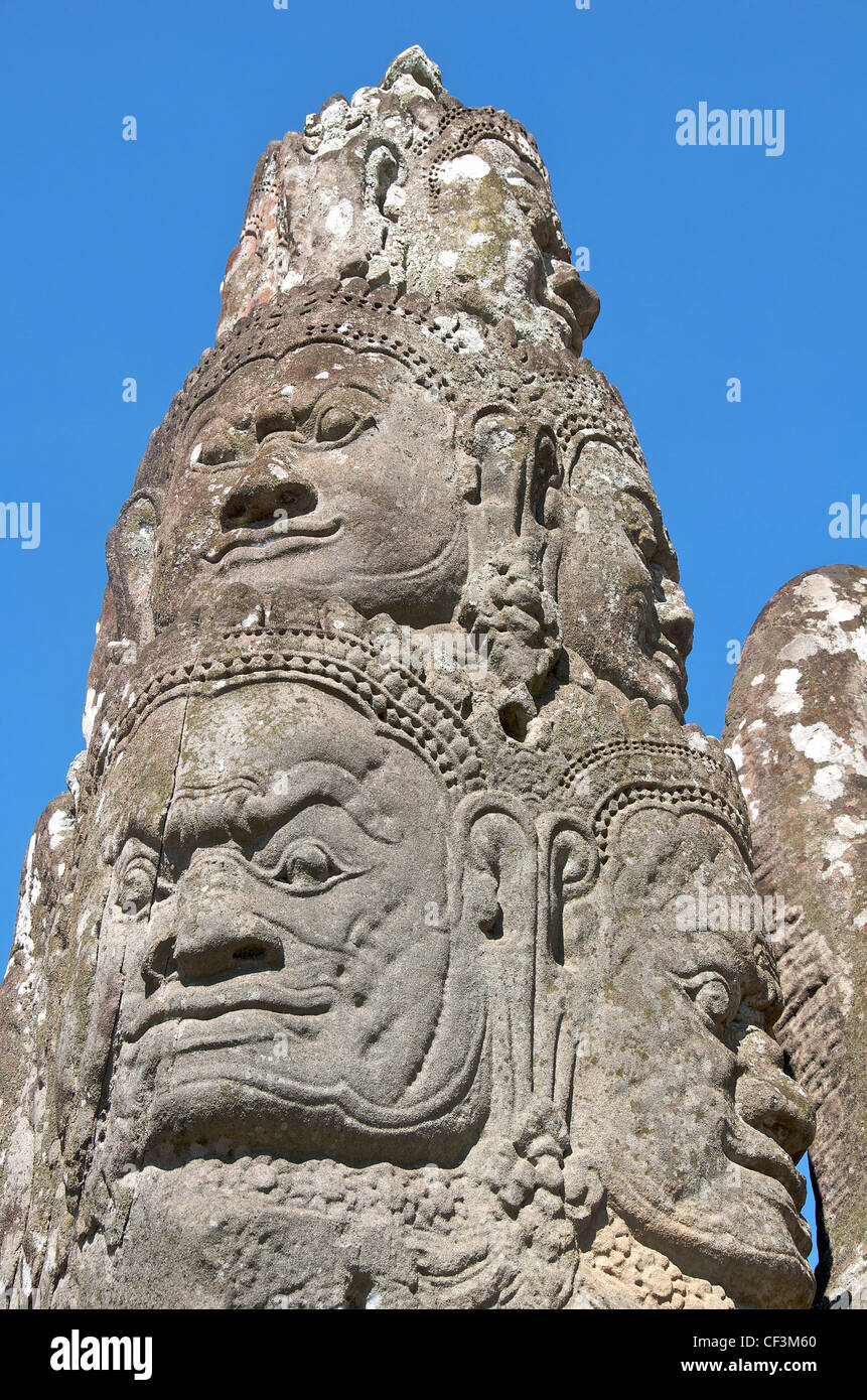 La scultura Angkor Cambogia Foto Stock