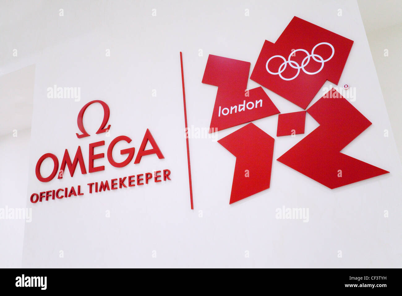 Omega orologi SA, cronometrista ufficiale dei Giochi Olimpici di Londra 2012 REGNO UNITO Foto Stock
