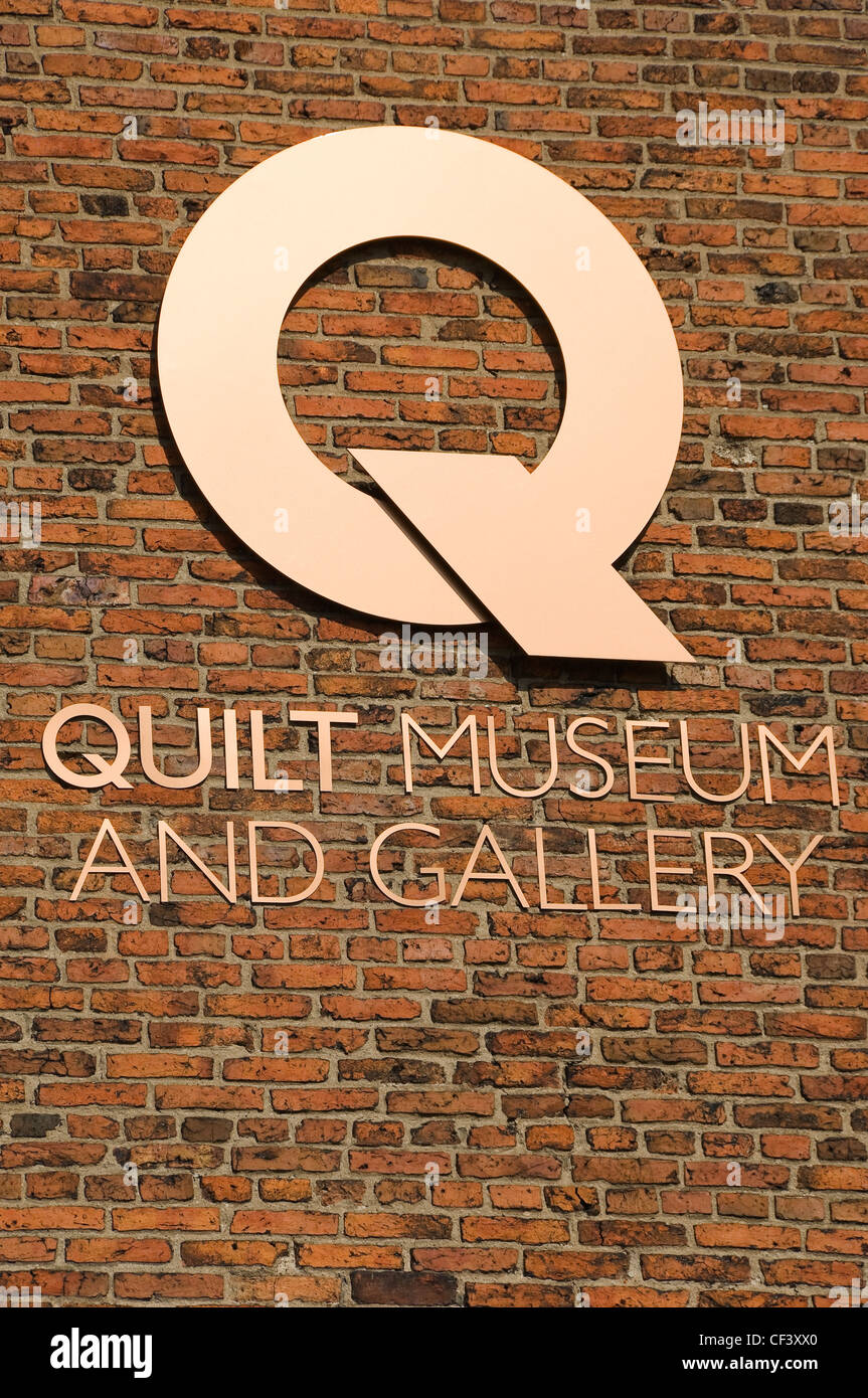 Museo quilt e Gallery accedi Peaseholme verde. Il museo presenta una collezione di trapunte e manufatti provenienti dalle Isole Britanniche da Foto Stock