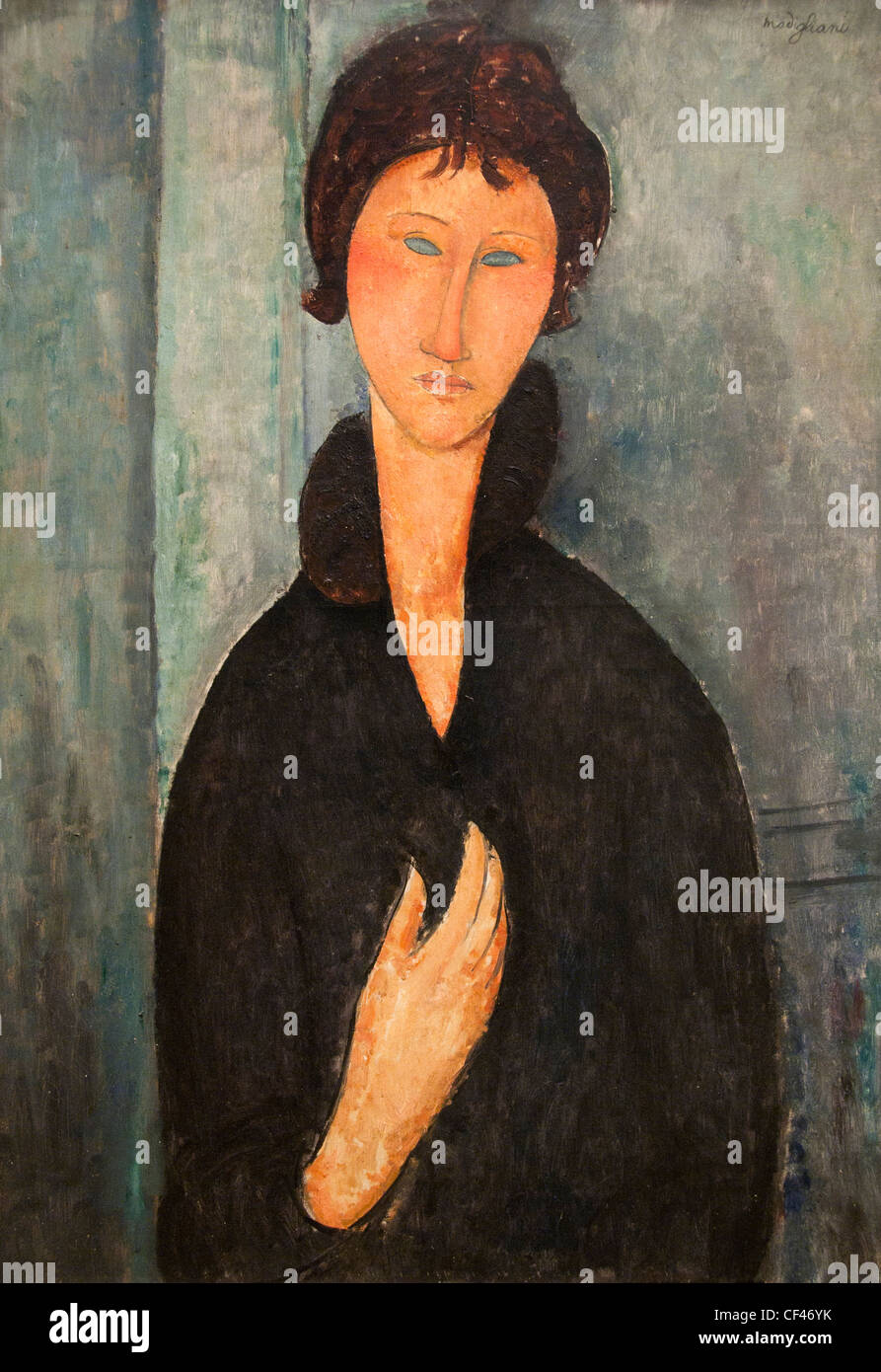 Femme aux yeux bleus donna con occhi blu 1918 Amadeo Modigliani pittore italiano in Italia Foto Stock