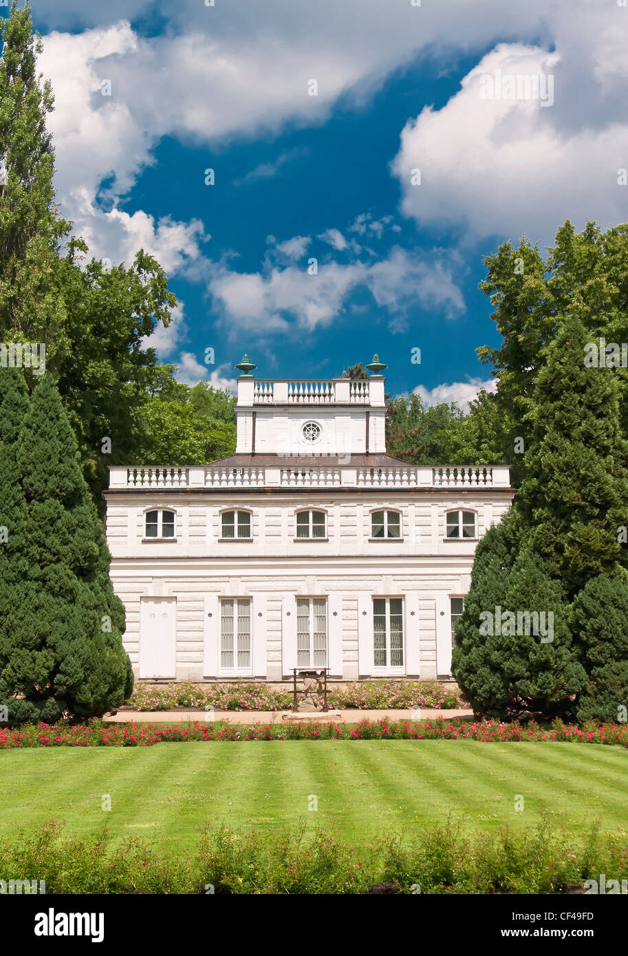 Palazzo di lusso Varsavia giardino Lazienki. La Polonia. Foto Stock