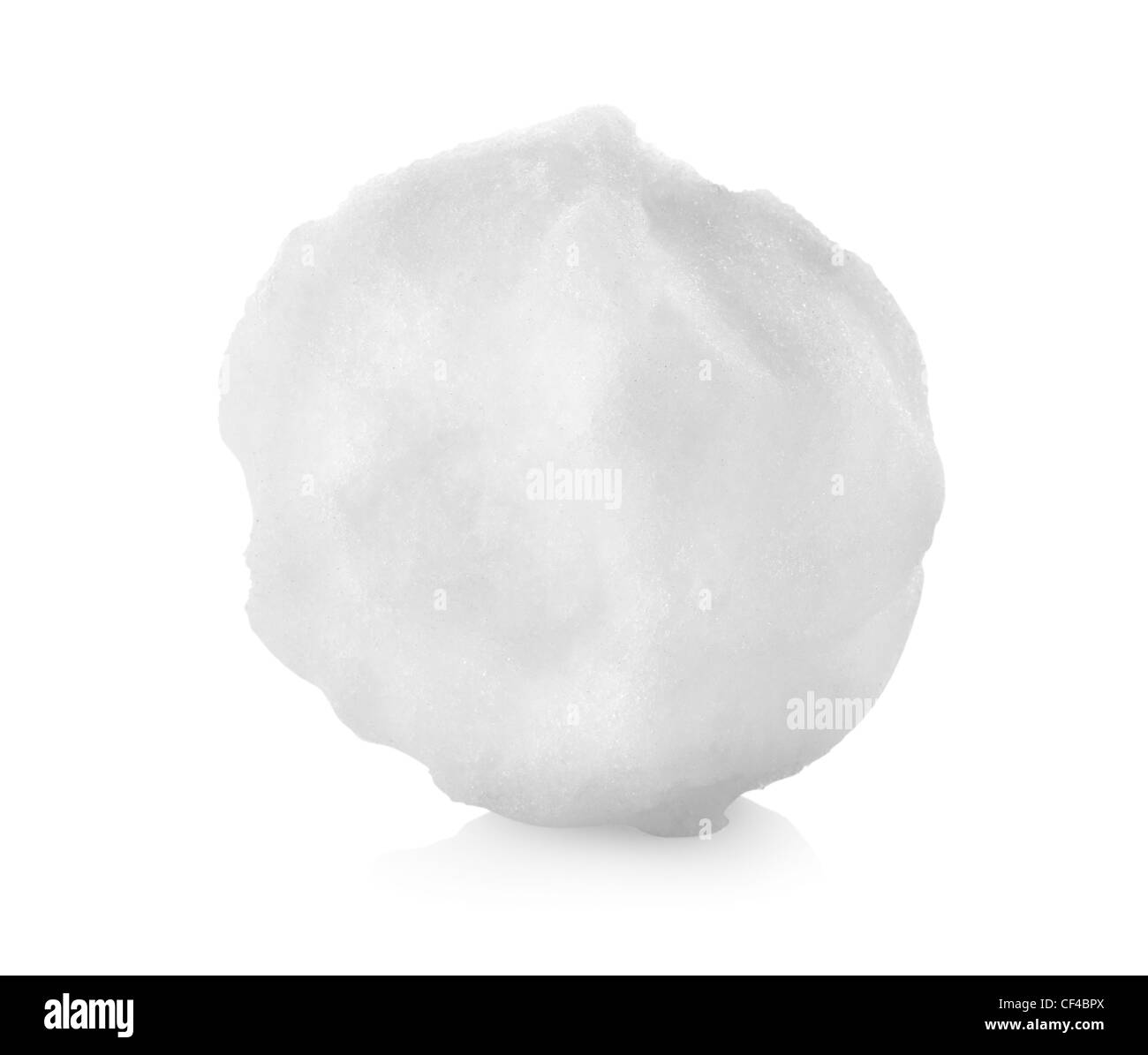 Snowball isolato su uno sfondo bianco con ombra Foto Stock