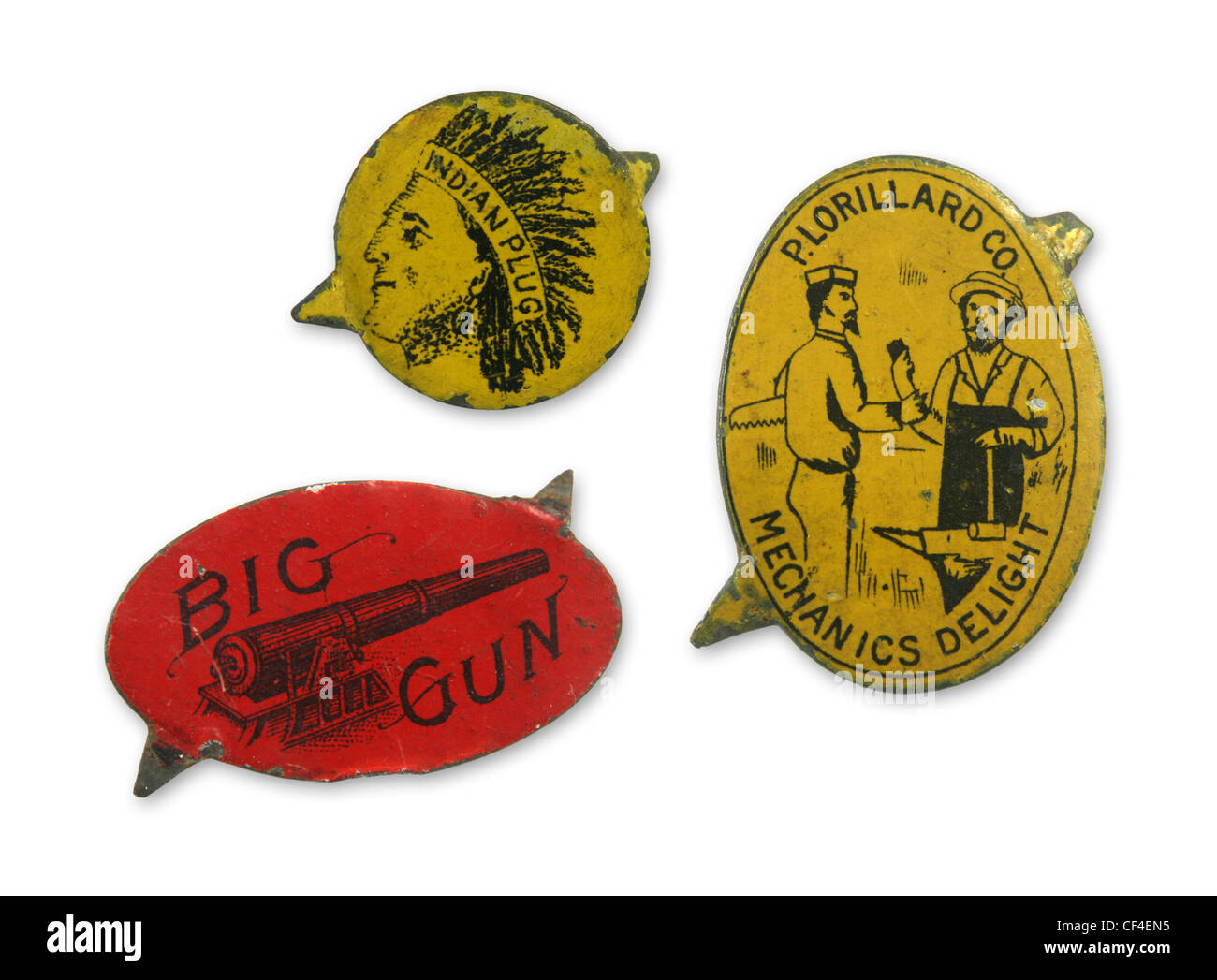 Circa 1890 tag di tabacco. Foto Stock