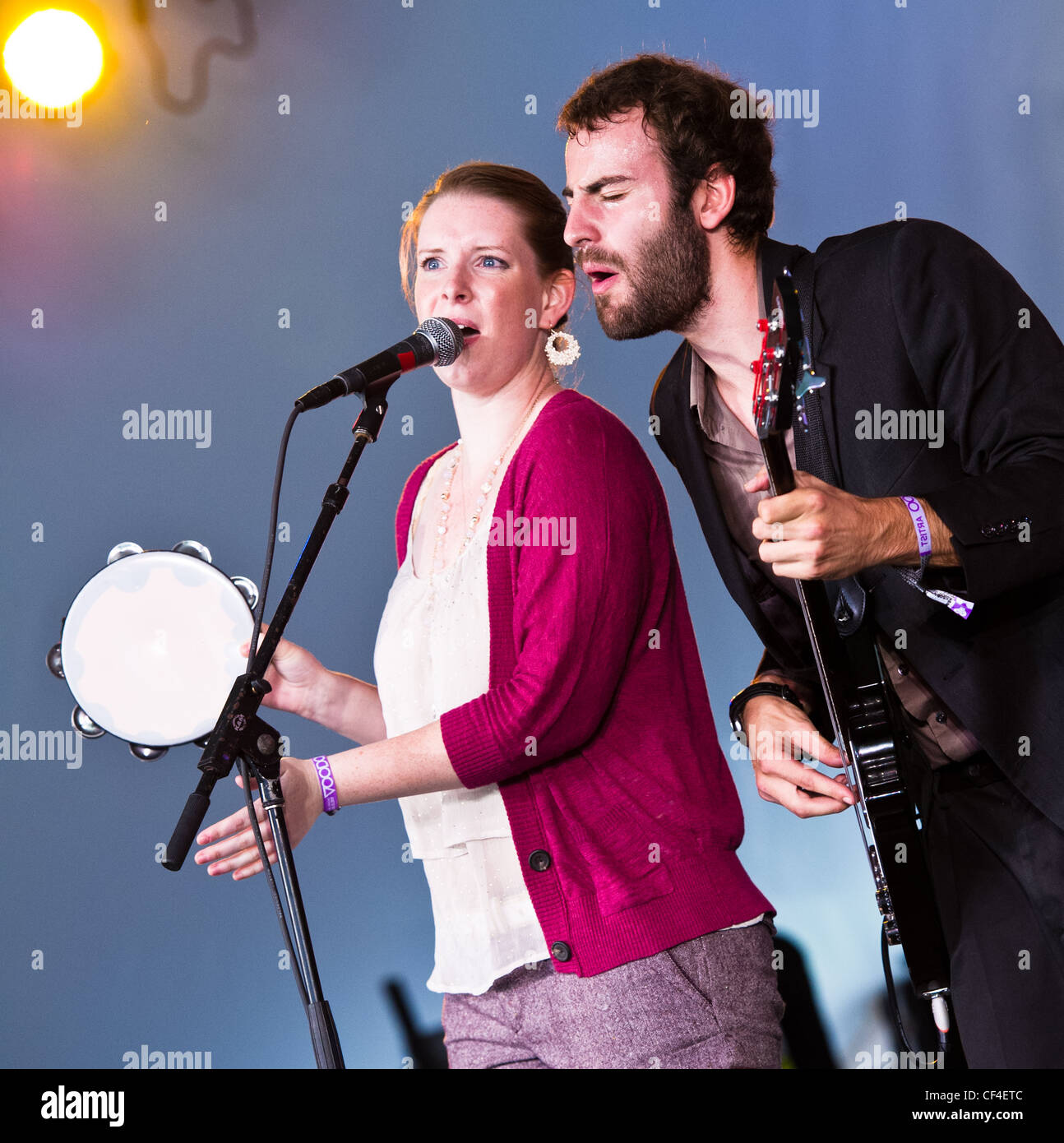 La Mississippi Azienda ferroviaria a giocare a Voodoo Fest 2011 in New Orleans, LA. Foto Stock