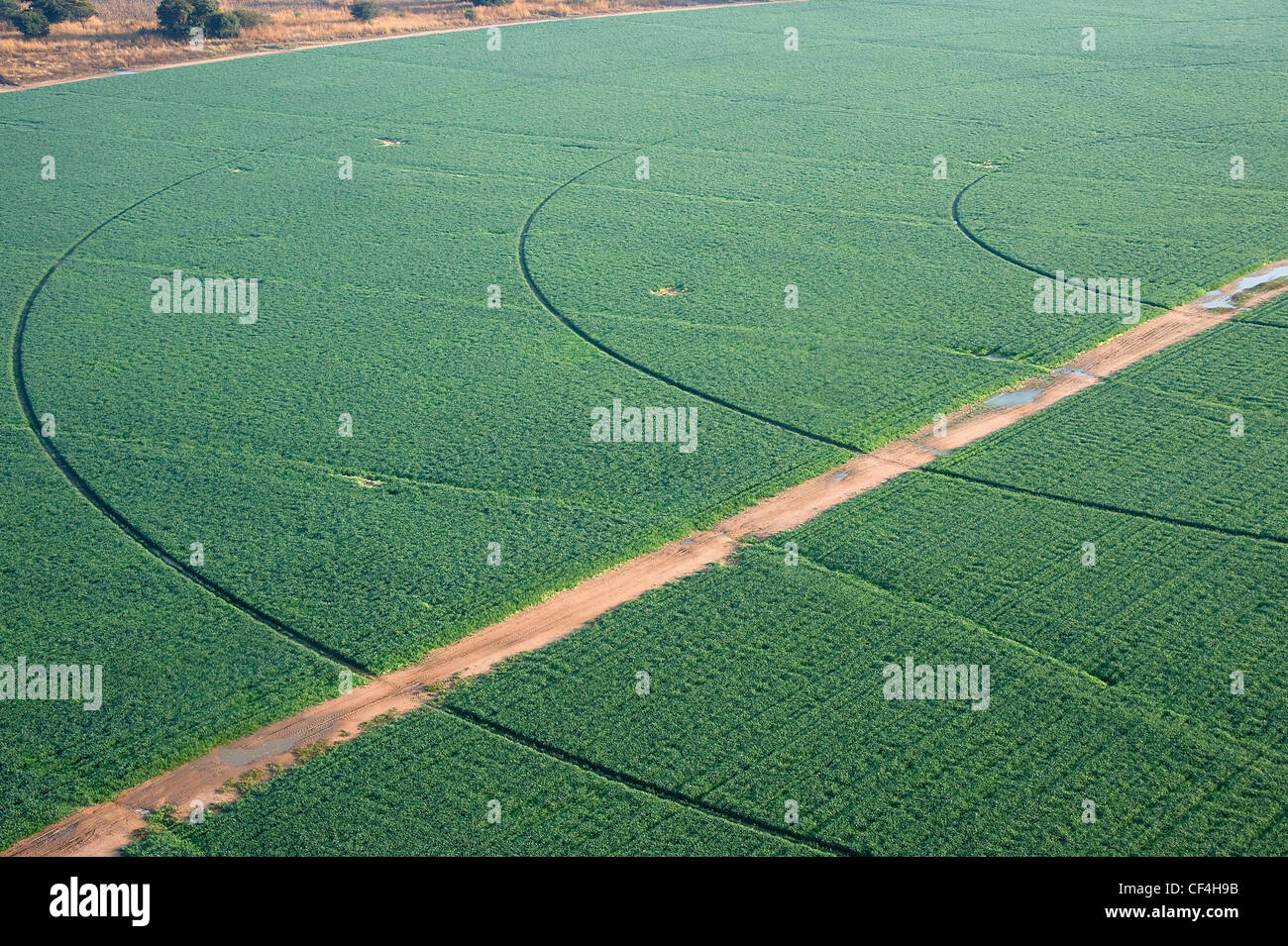Vedute aeree di agricoltura provenienti dallo Zimbabwe Foto Stock