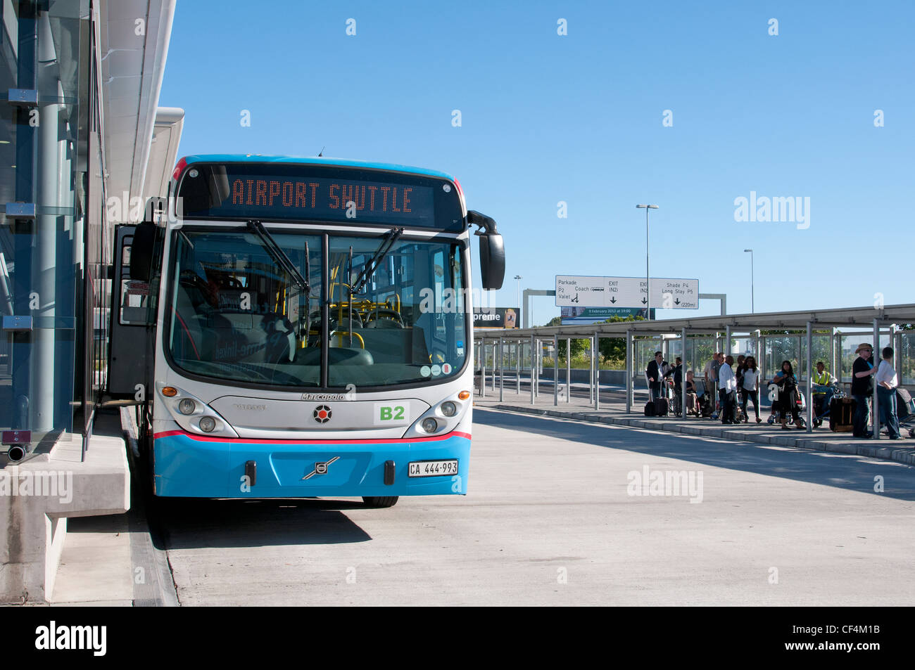 La mia società Citi autobus navetta dell'aeroporto Aeroporto Internazionale di Città del Capo Sud Africa Foto Stock