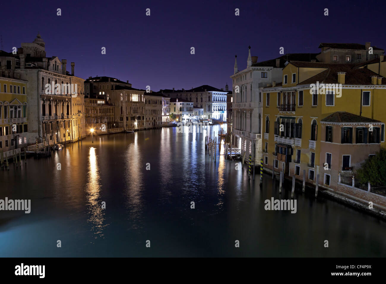 Grand Canal, Venezia, Veneto, Italia, di sera Foto Stock