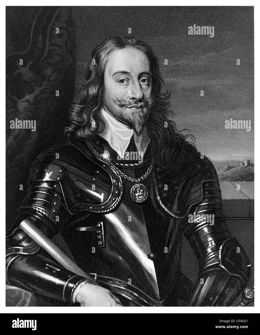 Charles I 1600 1649 re d'Inghilterra saint prerogativa regale righello royal monarch Foto Stock