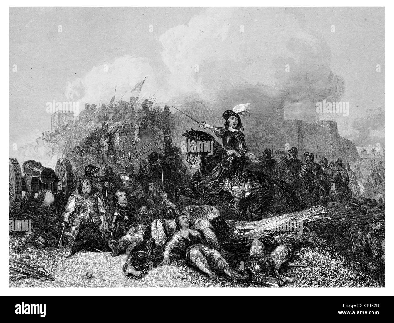 Storming di Bristol 1643 durante la Guerra Civile Inglese Foto Stock