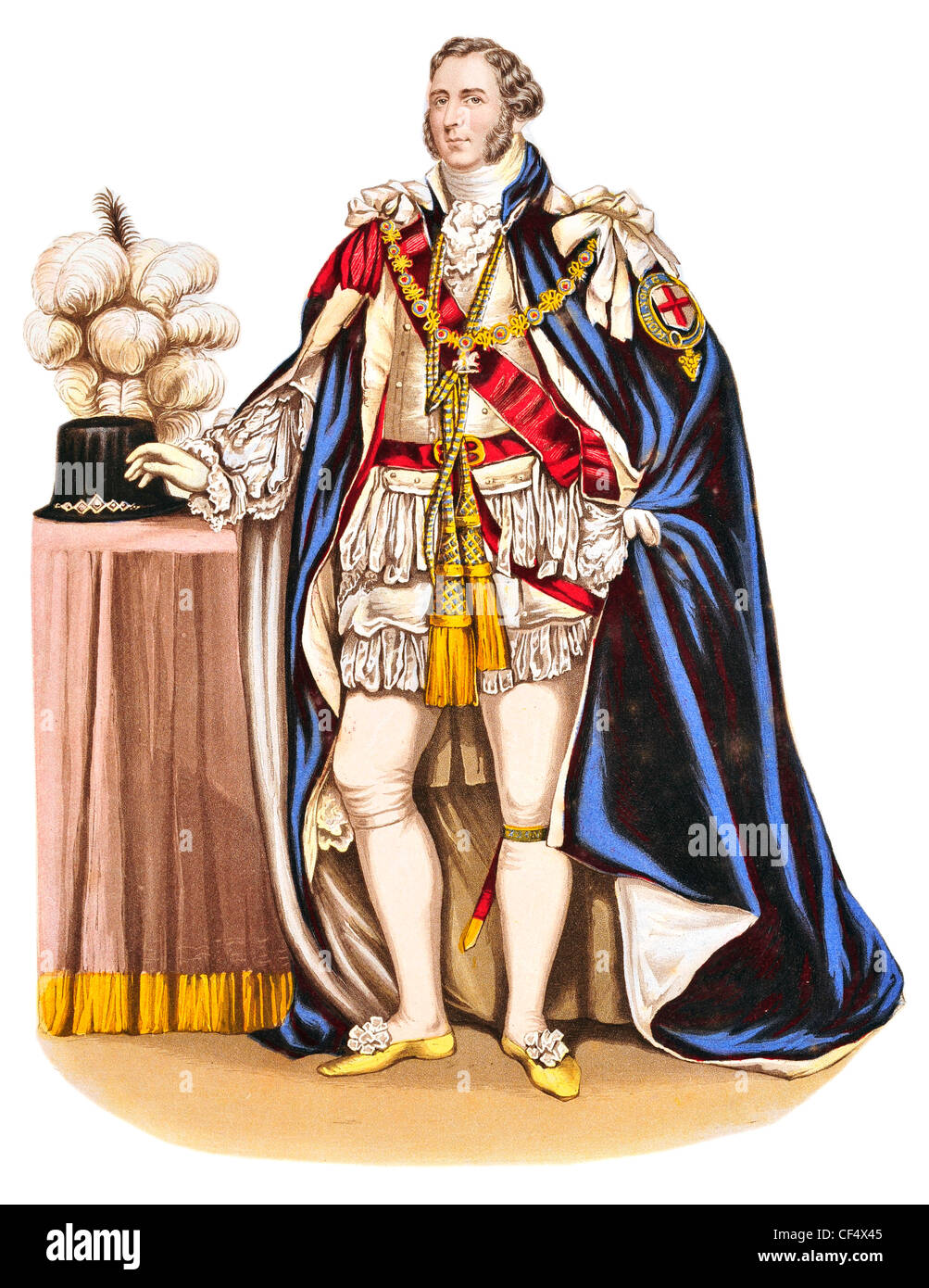 La parte più nobile di Ordine della Giarrettiera 1348 ordine della cavalleria Inghilterra onore 1344 cavaliere eterno sommo onore costume Foto Stock