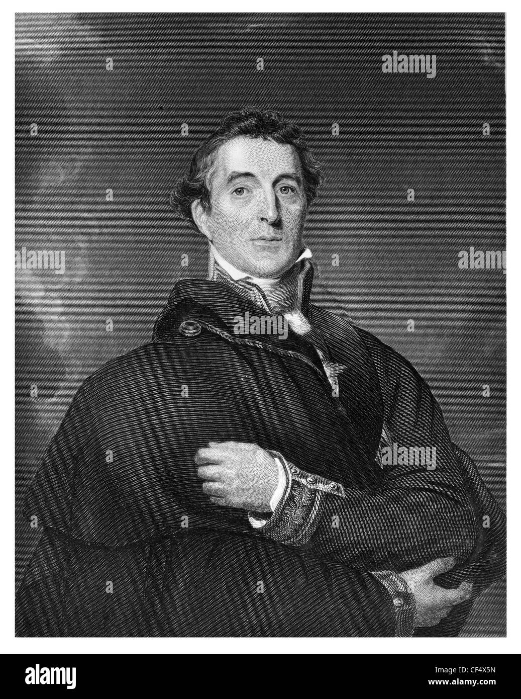 Maresciallo di Campo Arthur Wellesley primo duca di Wellington soldato britannico più Lord Luogotenente membro del Parlamento MP Foto Stock