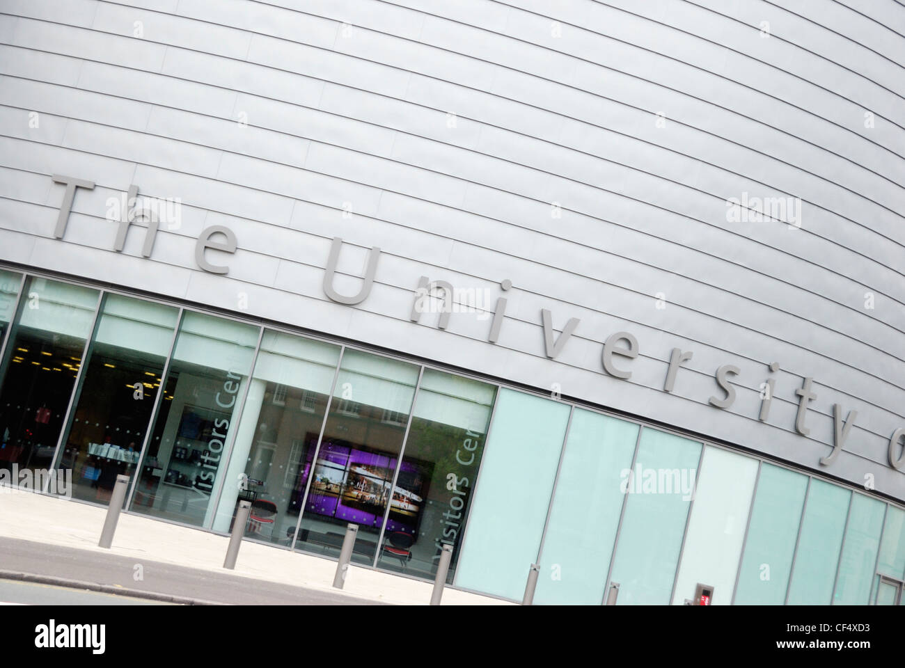 Posto all'università conferenza e del centro visitatori, parte dell'Università di Manchester. Foto Stock