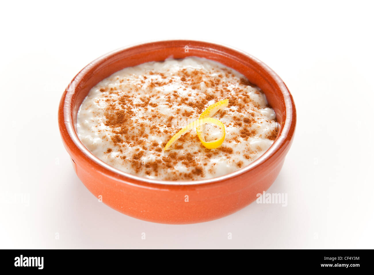 Gustosa cannella budino di riso dolce Foto Stock
