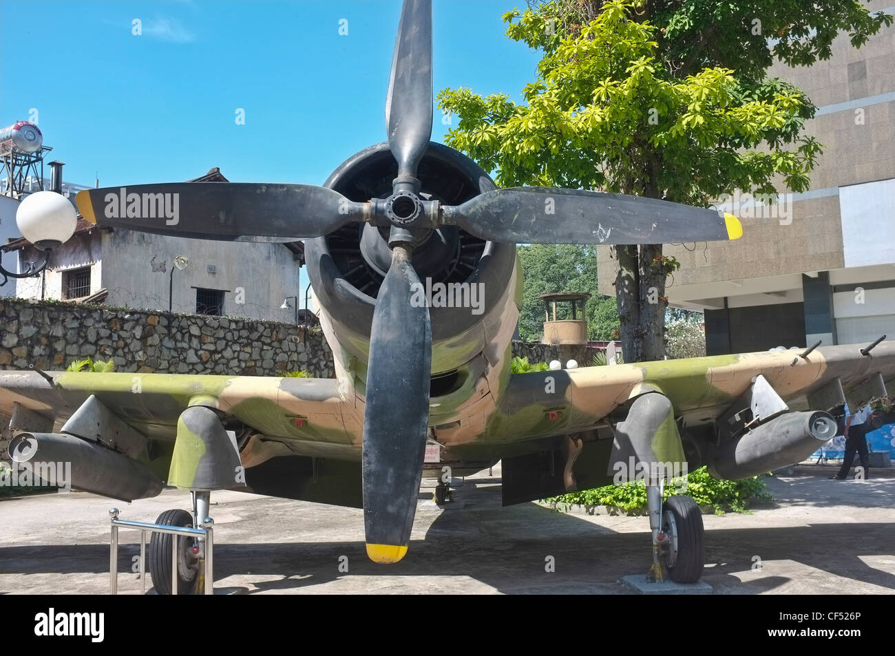 Noi Douglas A1 Skyraider aeromobile Residuati Bellici Museum, Ho Chi Minh City, Vietnam Foto Stock