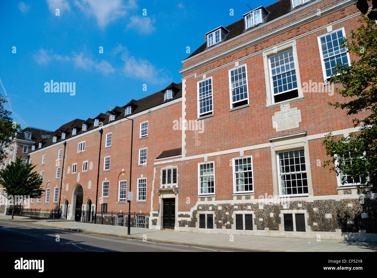 Goodenough College di Mecklenburgh Square. Il college offre alloggi per studenti laureati di tutti postare Foto Stock
