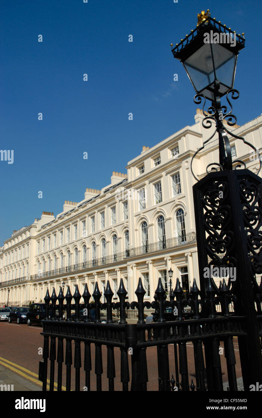 Park Square East edifici progettati da John Nash vicino a Regents Park. Foto Stock