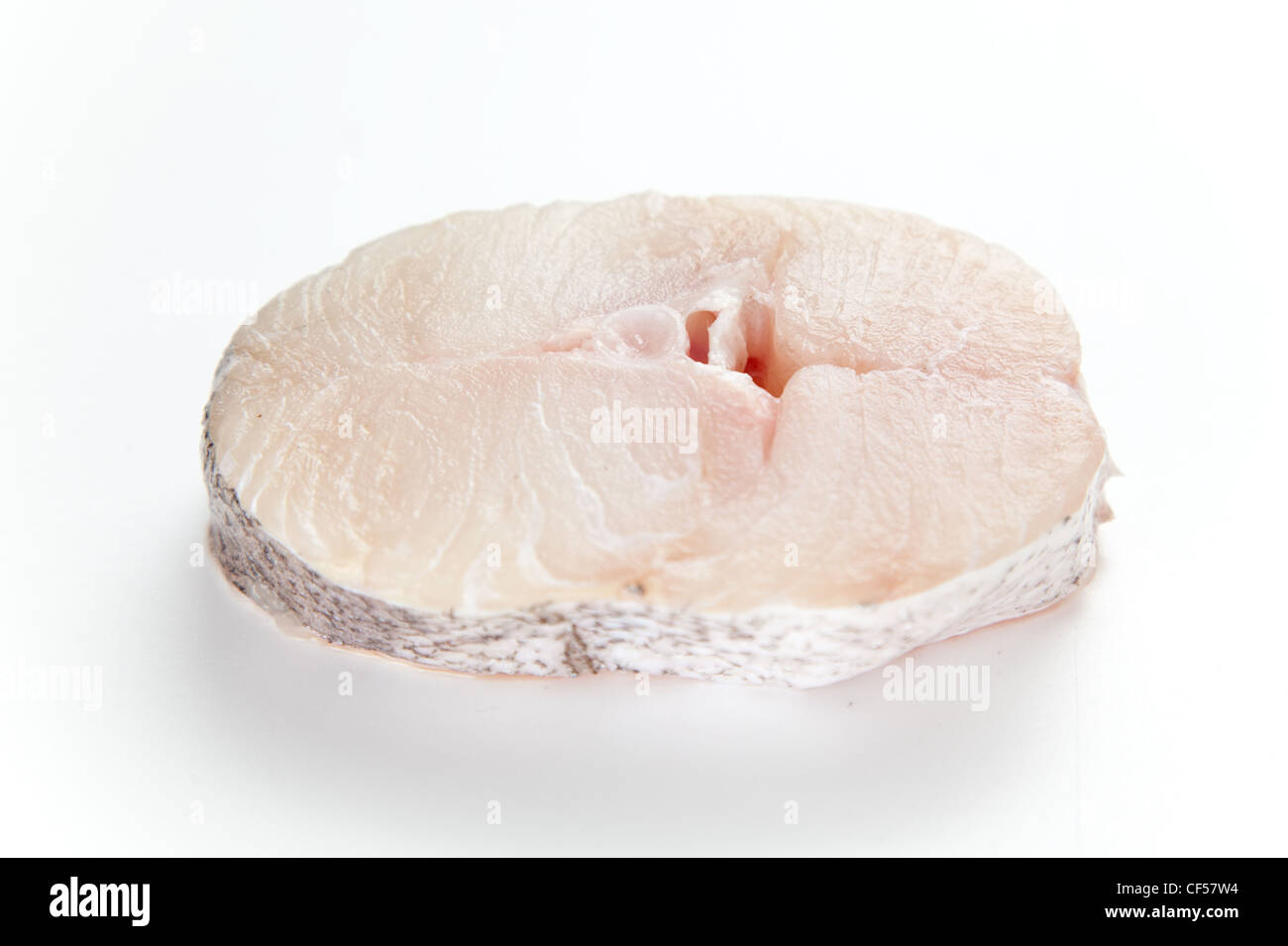 Fetta di fresco di nasello Foto Stock