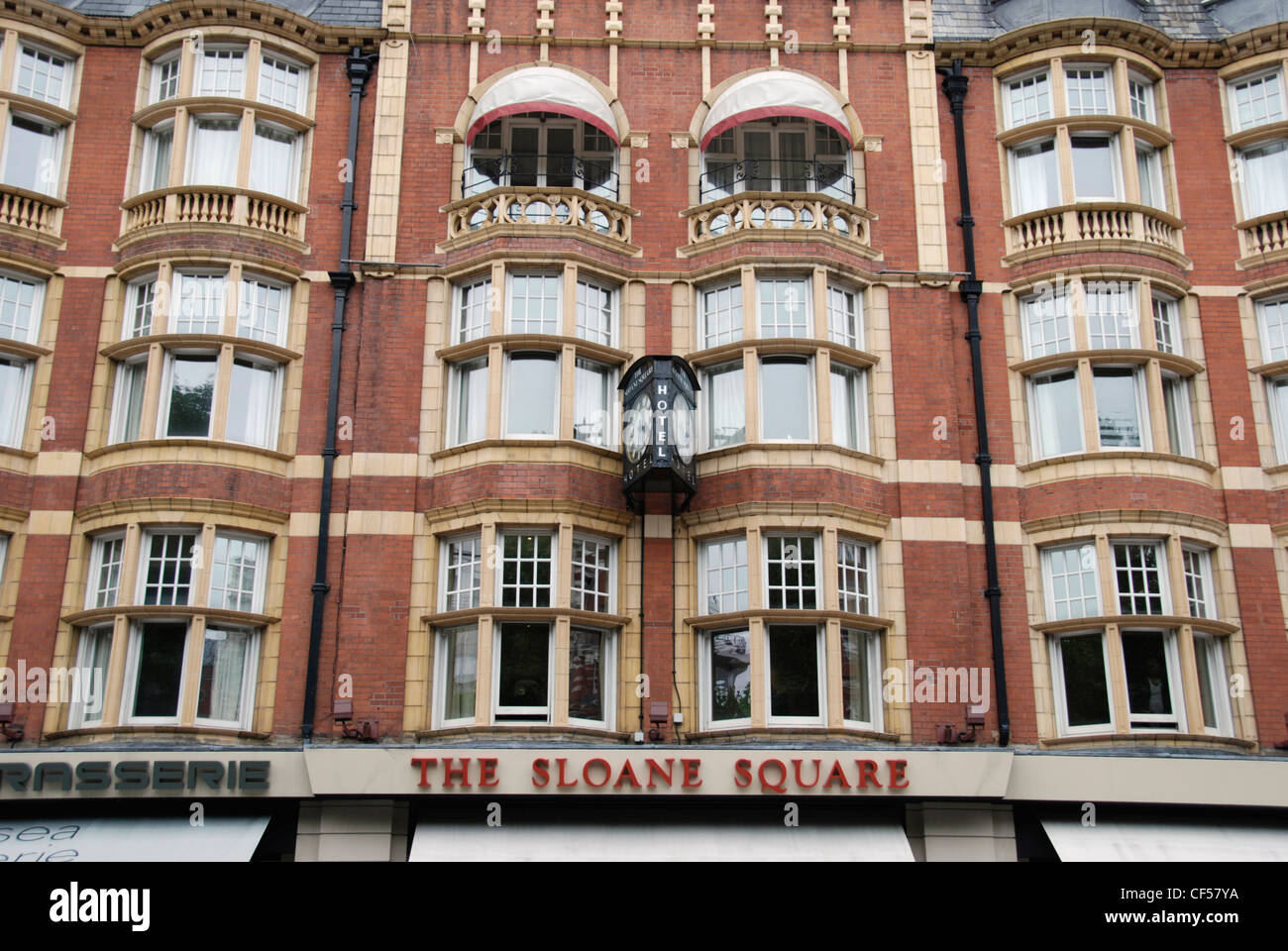 Il fronte esterno di Sloane Square Hotel nel Quartiere di Chelsea. Foto Stock