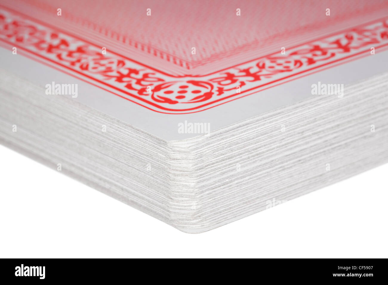 Frammento di esattamente combinato di mazzo di carte da gioco Foto Stock