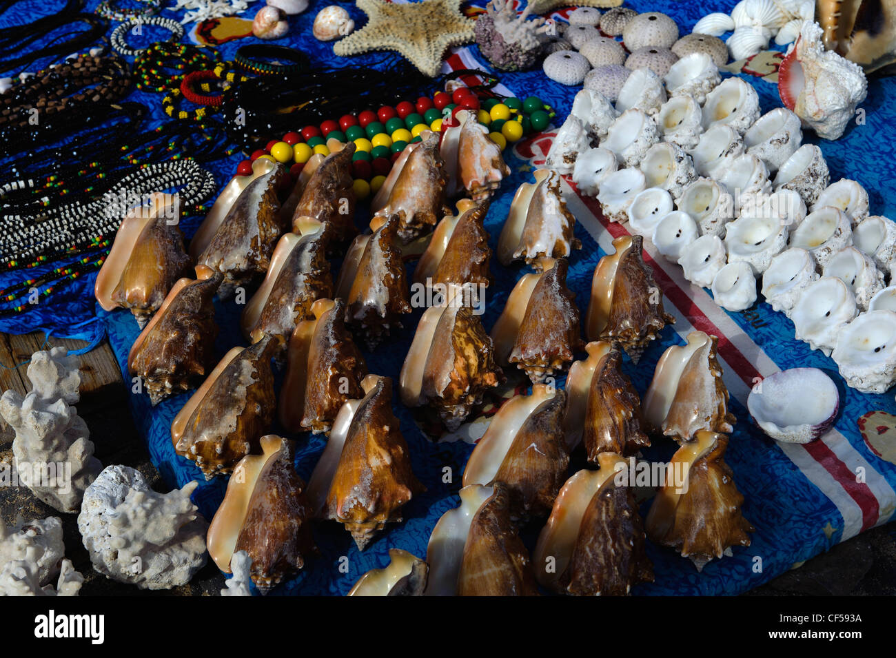 Negozio di souvenir in Santa Maria, Isola di Sal, Isole di Capo Verde, Africa Foto Stock