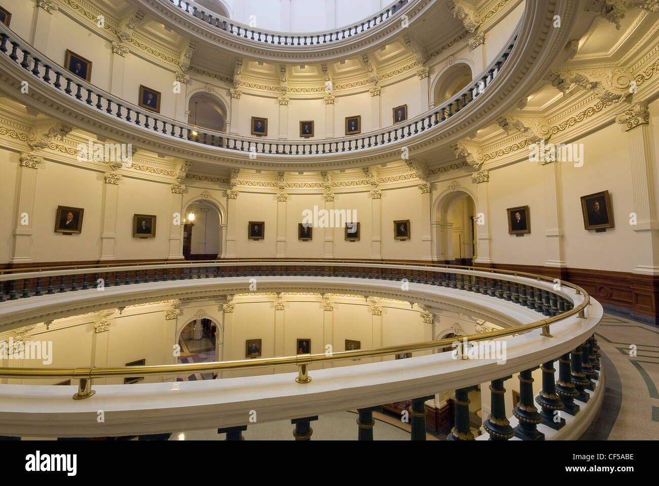 Texas Capitol Rotunda, Austin, Texas, Stati Uniti d'America Foto Stock