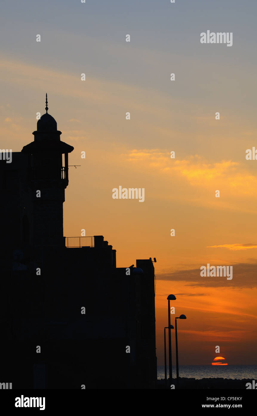 Vecchia Jaffa minareto a Tel Aviv, Israele Foto Stock