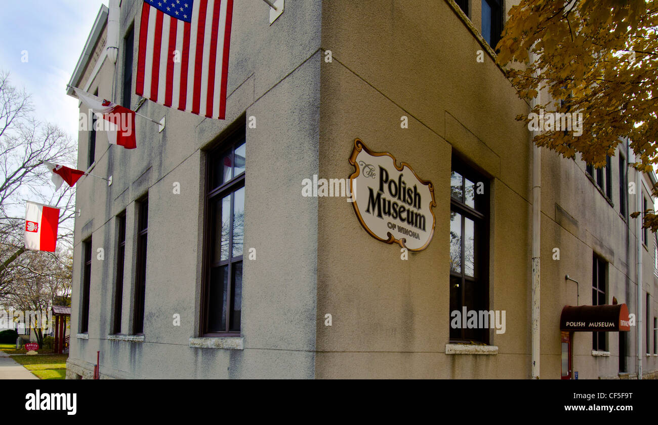 Il museo polacco in Winona, Minnesota dispone di reperti che raccontano la storia di immigrato polacco della storia. Foto Stock