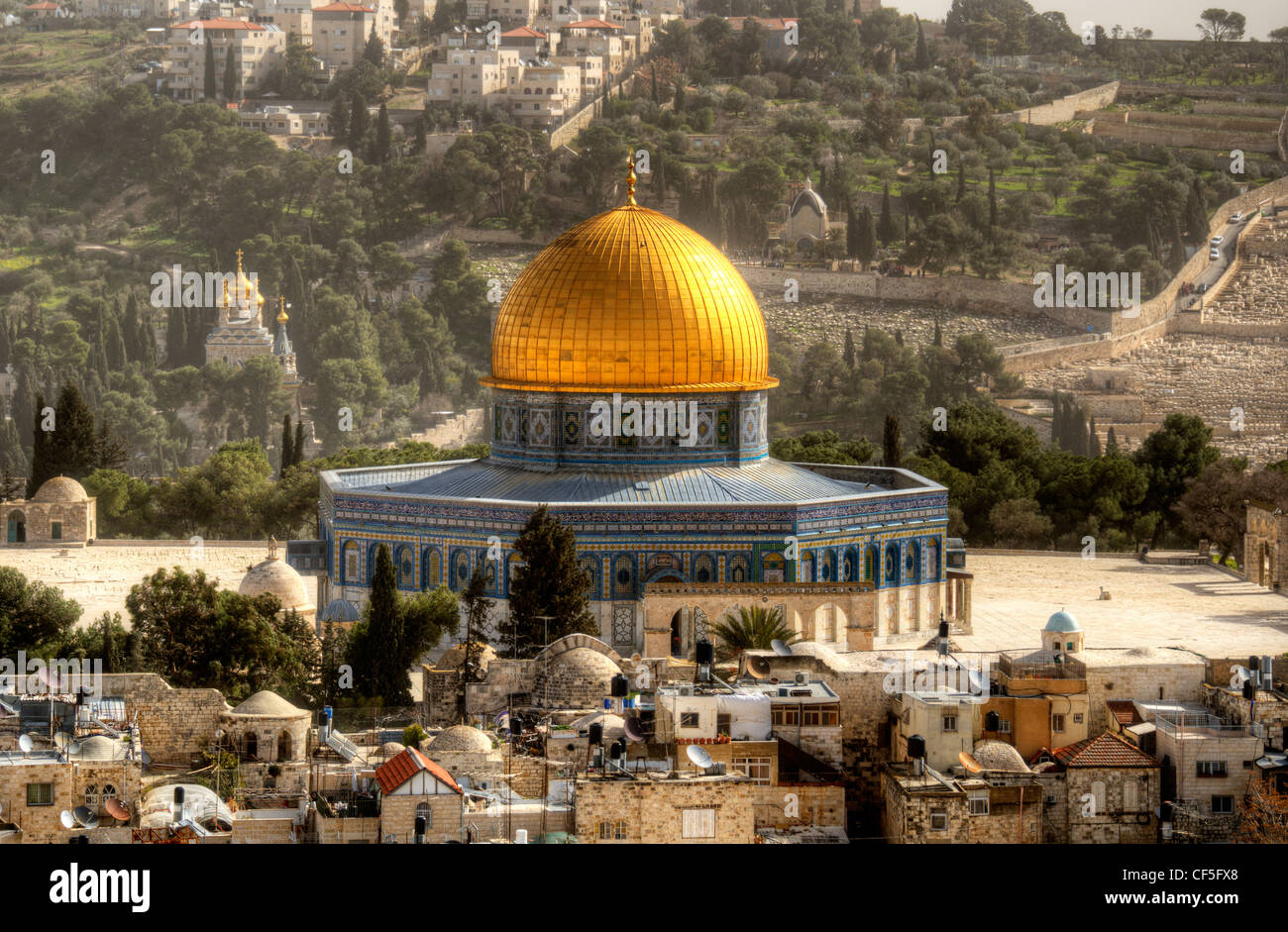 Cupola della roccia a Gerusalemme, Israele. Foto Stock