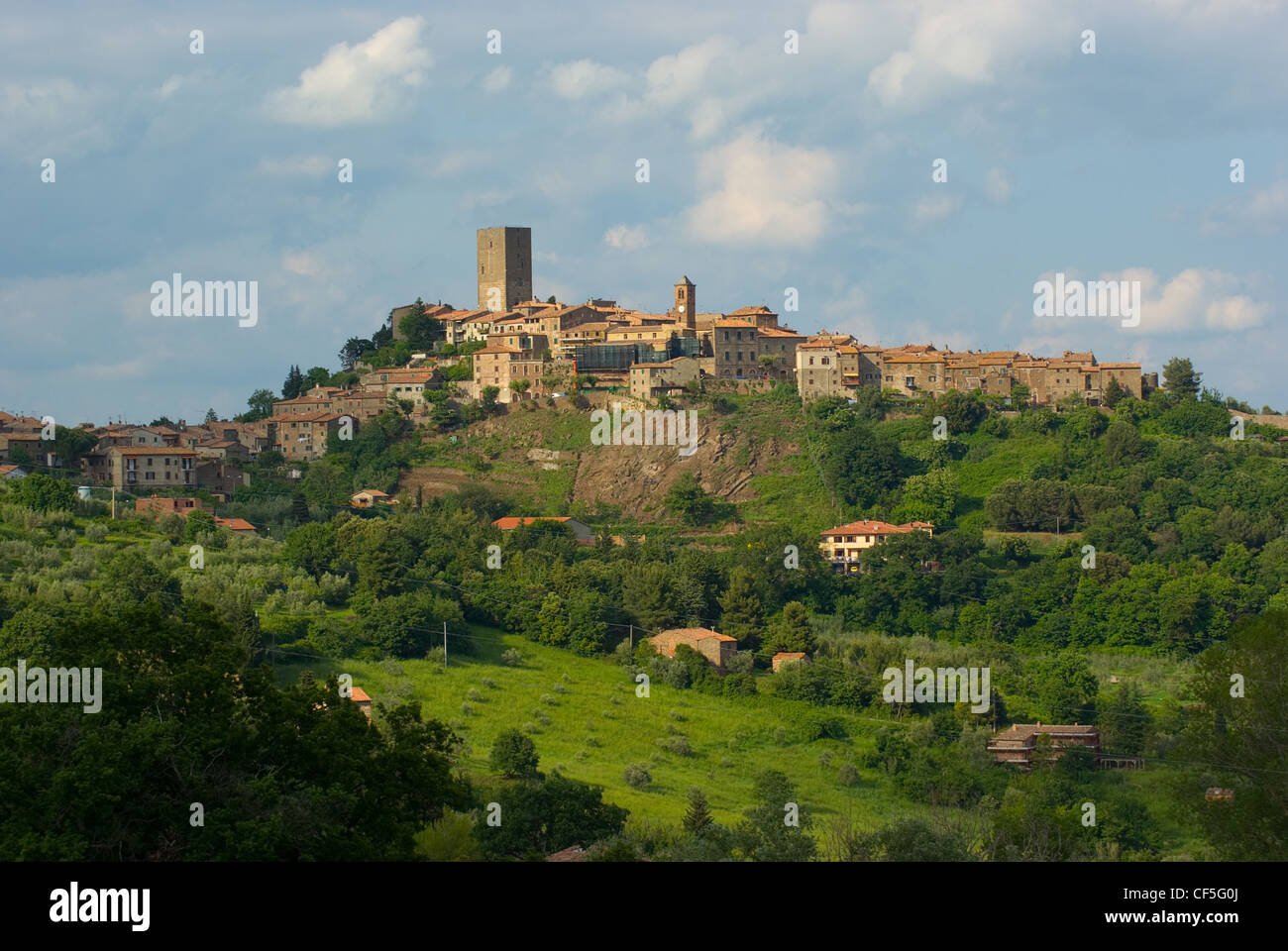 Montecatini Val di Cecina ist eine Stadt in der Provinz 'PISA' in der Toskana mit ca. 1928 Einwohnern. Foto Stock