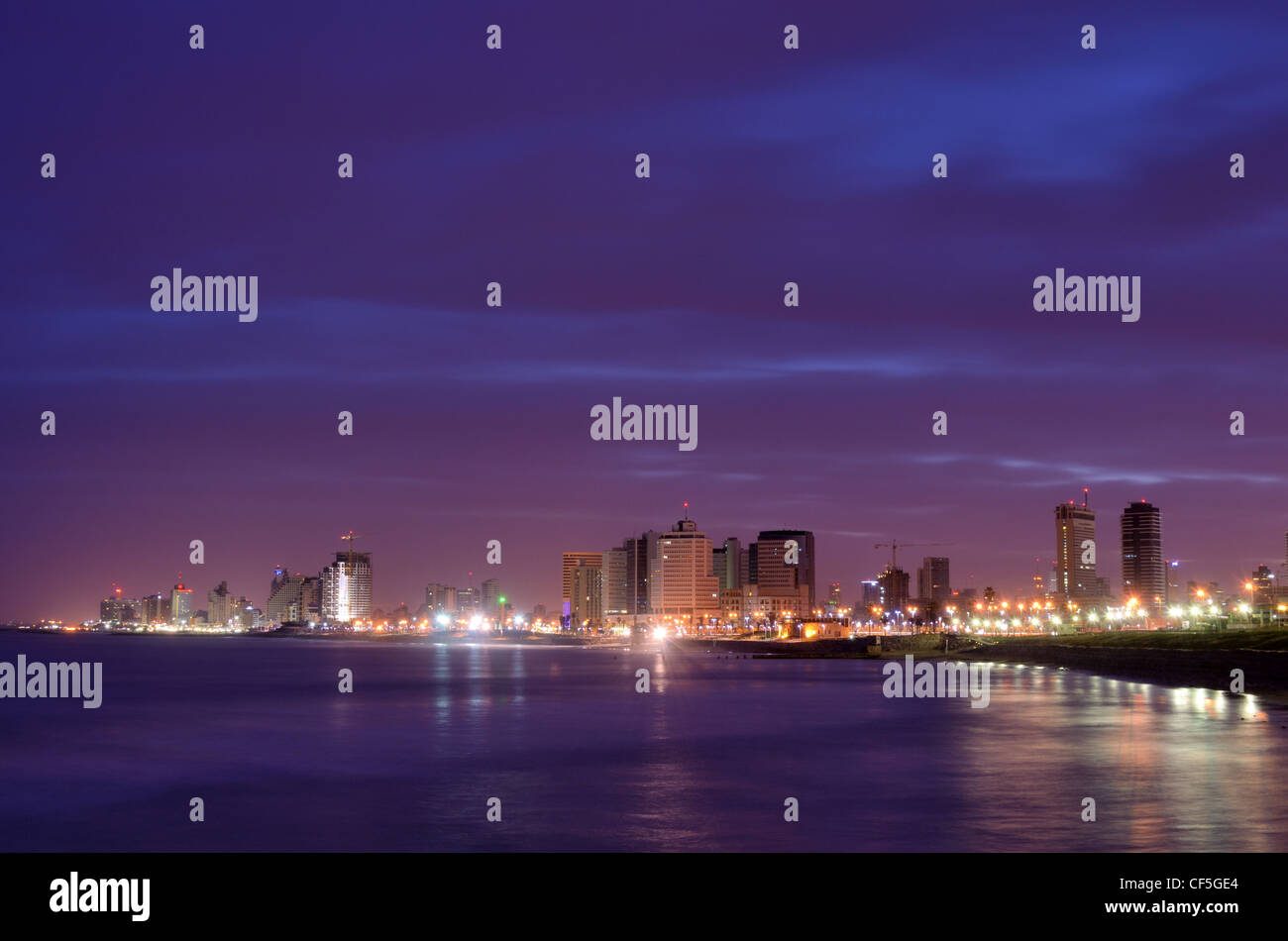 Skyline di Tel Aviv, Israele. Foto Stock