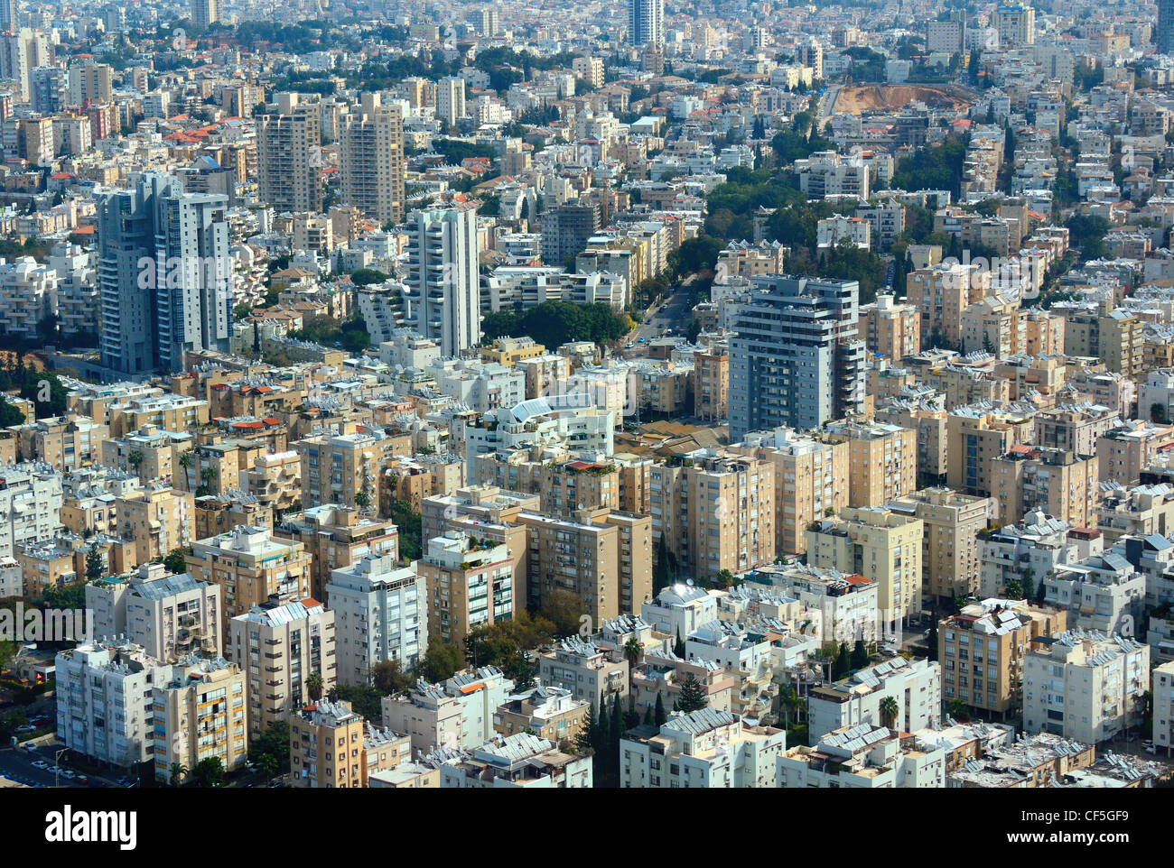 Vista aerea della città di Tel Aviv, Israele Foto Stock