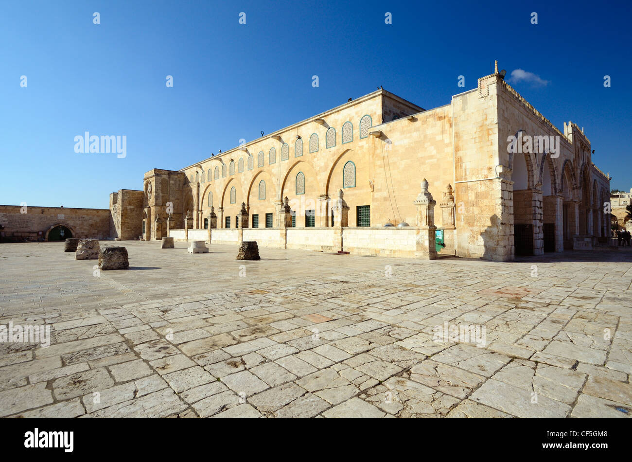 Moschea Al Aqsa in Gerusalemme, il terzo sito più sacro dell'Islam. Foto Stock