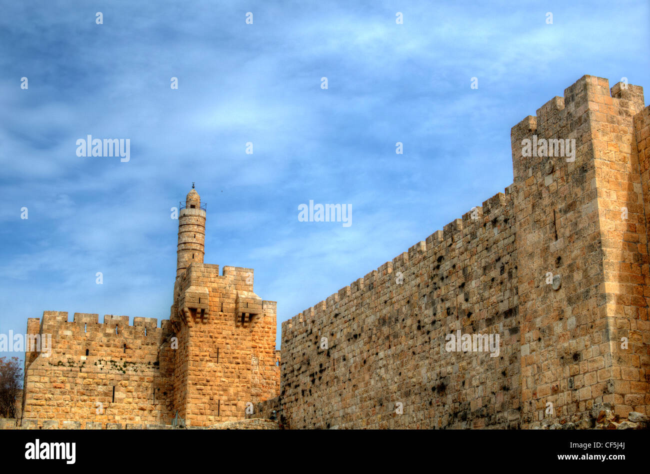 Torre di David a Gerusalemme, Israele. Foto Stock