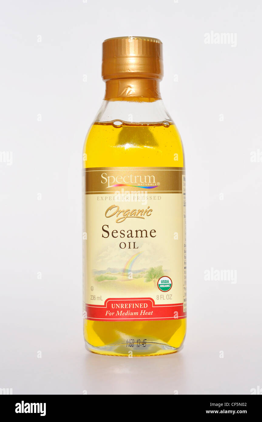 Organici di olio di sesamo Foto Stock