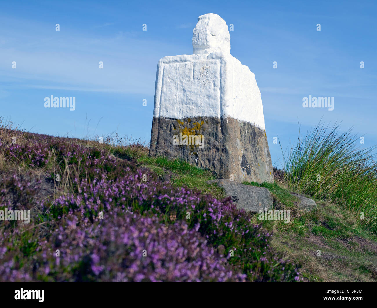 Fat Betty noto anche come croce bianca tra Blakey Rigg e Rosedale Abbey in North York Moors National Park. Foto Stock