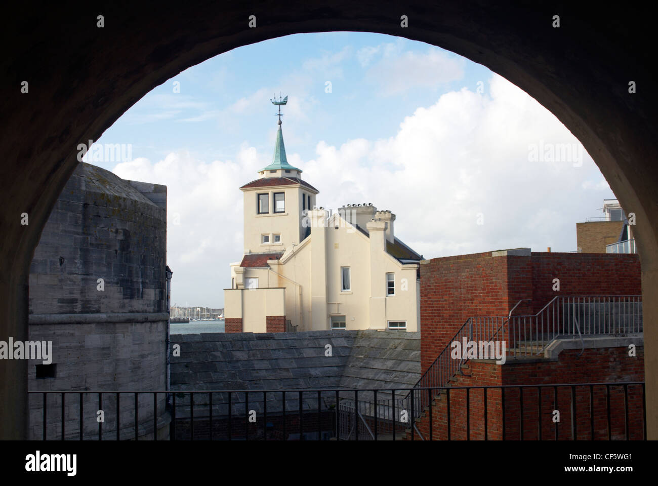 Old Portsmouth. Old Portsmouth era formata da Jean de Gisors (1133 - 1220), un signore normanno, come una estremità di una rotta commerciale tra en Foto Stock