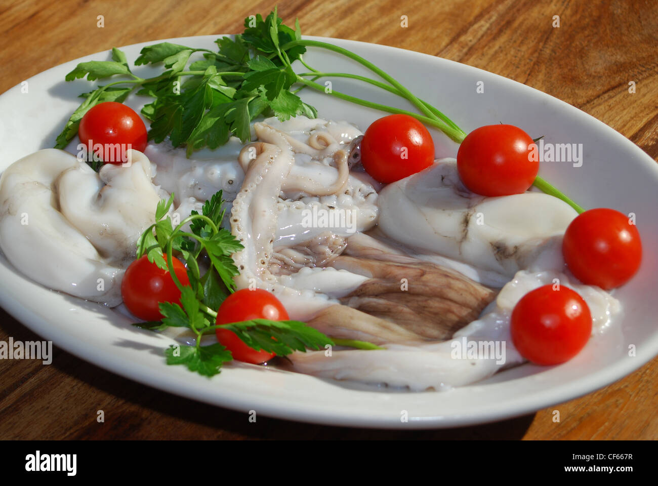 I pesci freschi del mediterraneo.polpo italiano Foto Stock